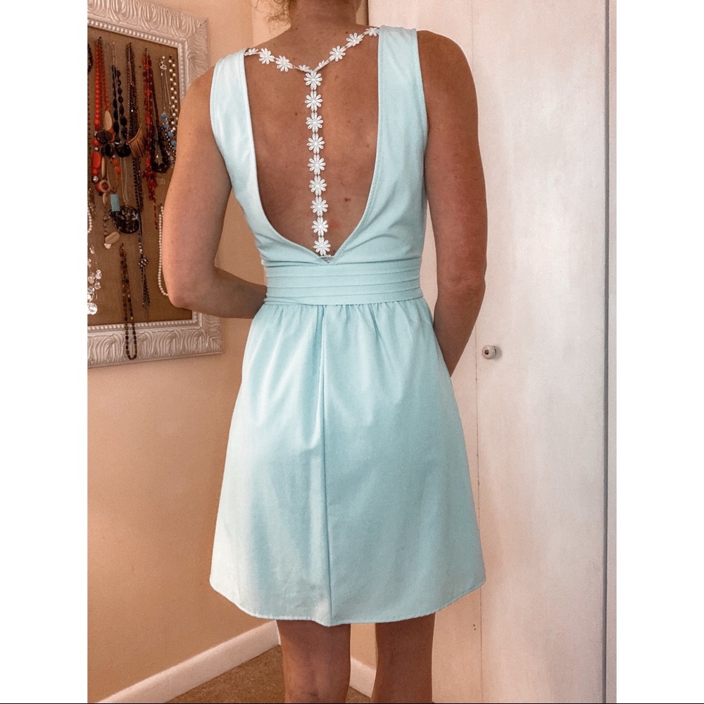 Mint Green Back Detail Dress